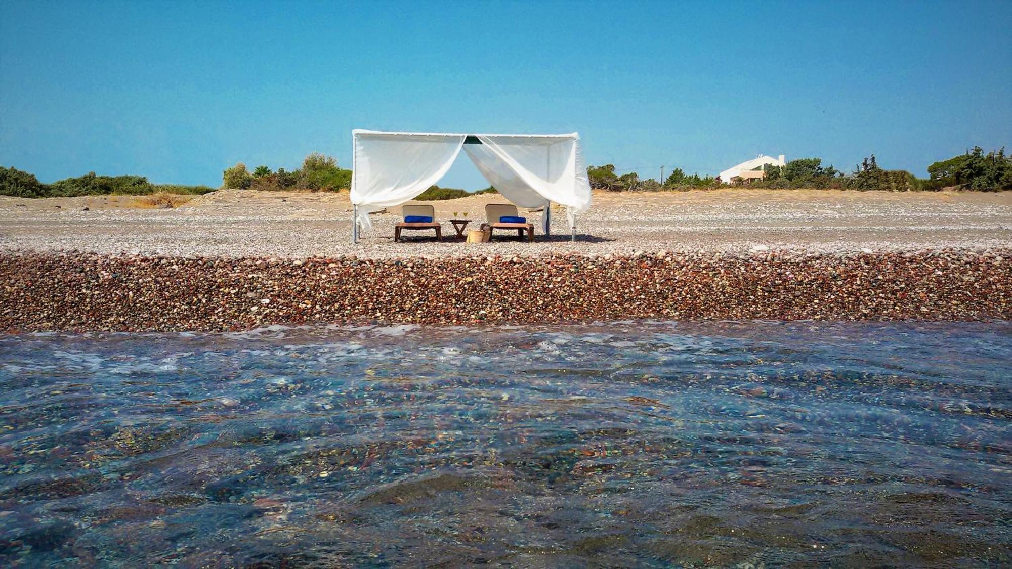 Beach Front Villa Rhodes Seashell Gennadi Exterior foto